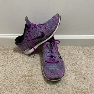 Nike Purple/black Free Flyknit Women’s Sneakers